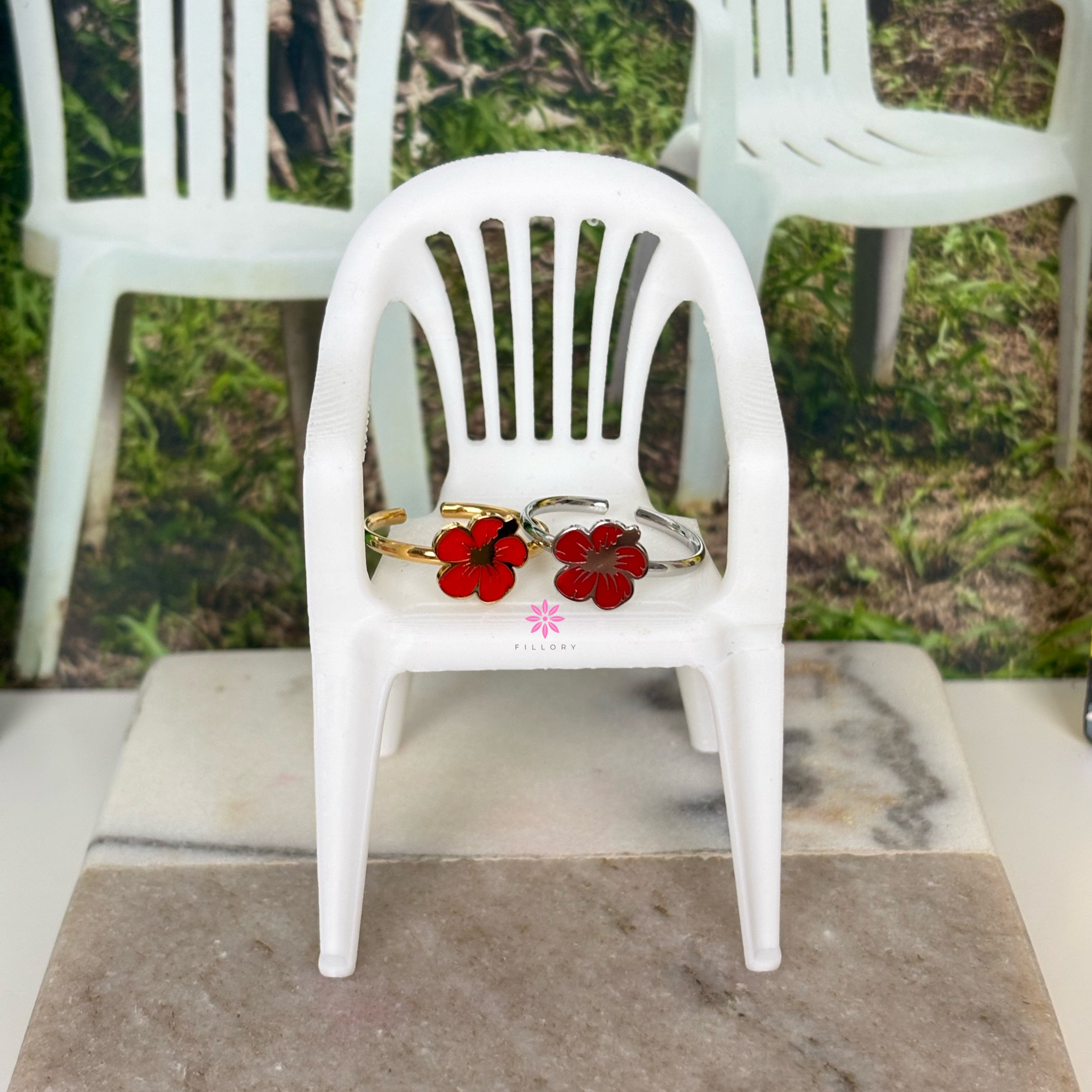 Maga Flower PR Enamel Ring