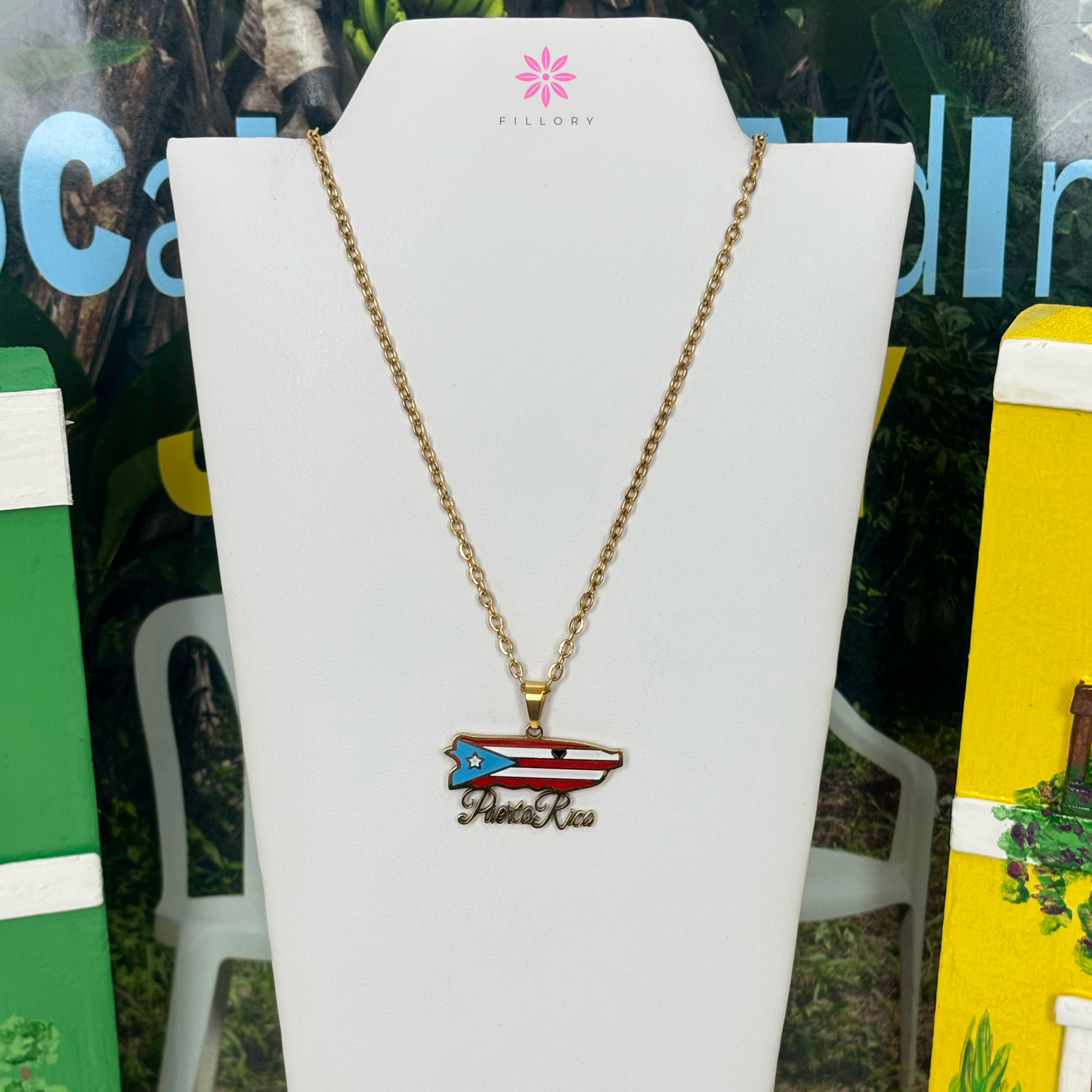 PR Map-Flag Necklace