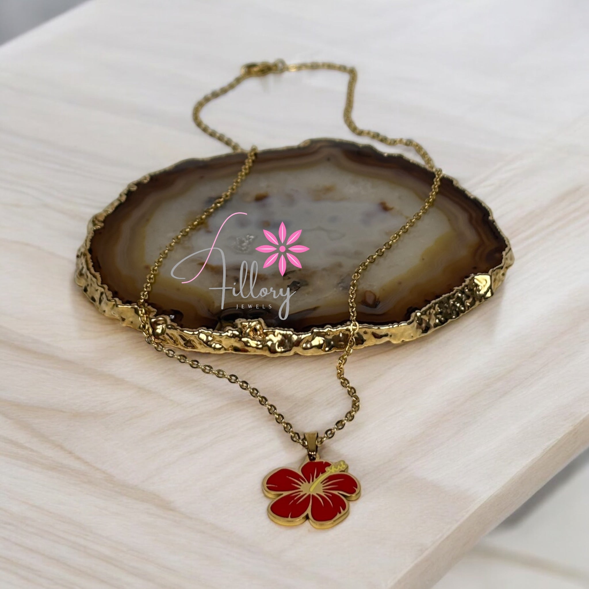 Maga Flower PR Enamel Necklace