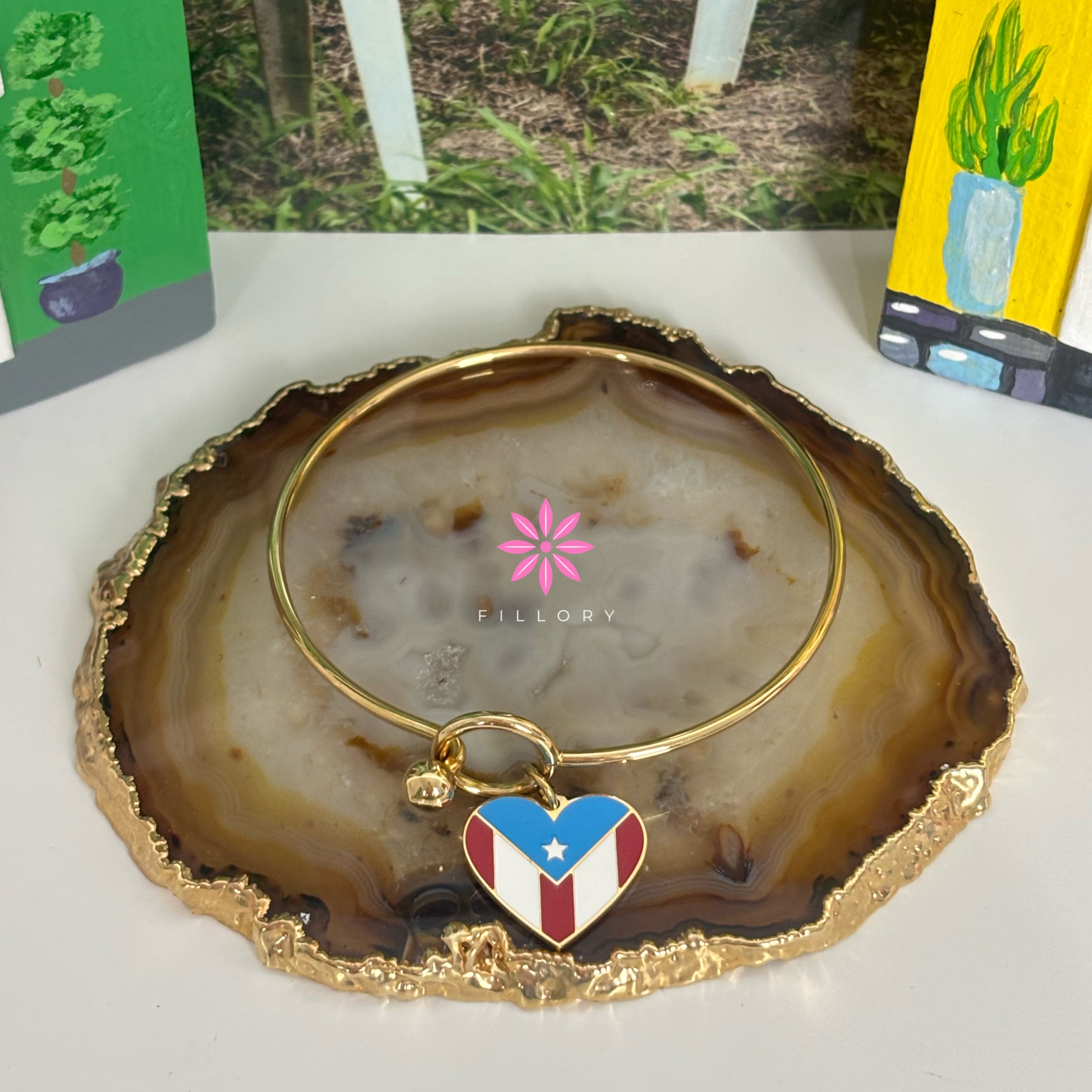 Heart & PR Flag Bangle