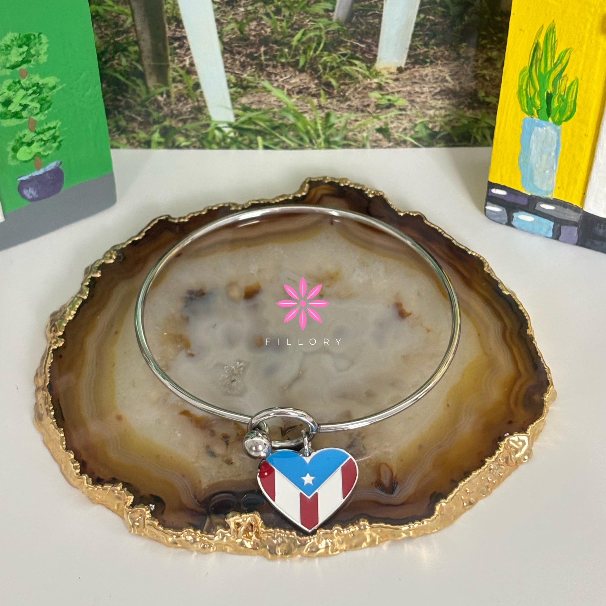 Heart & PR Flag Bangle