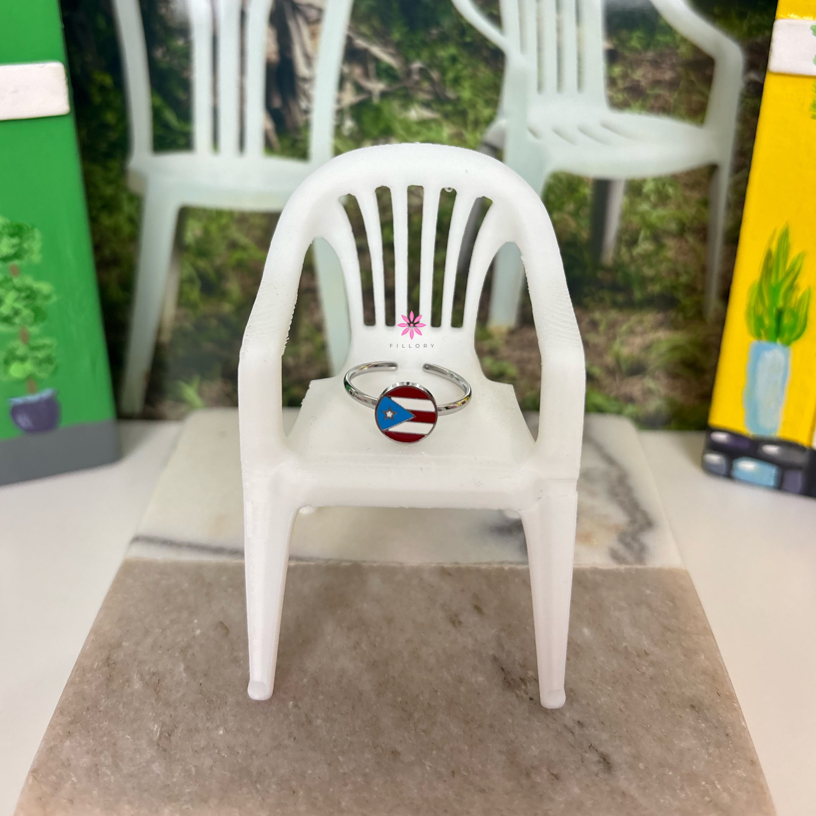 PR Flag Enamel Ring
