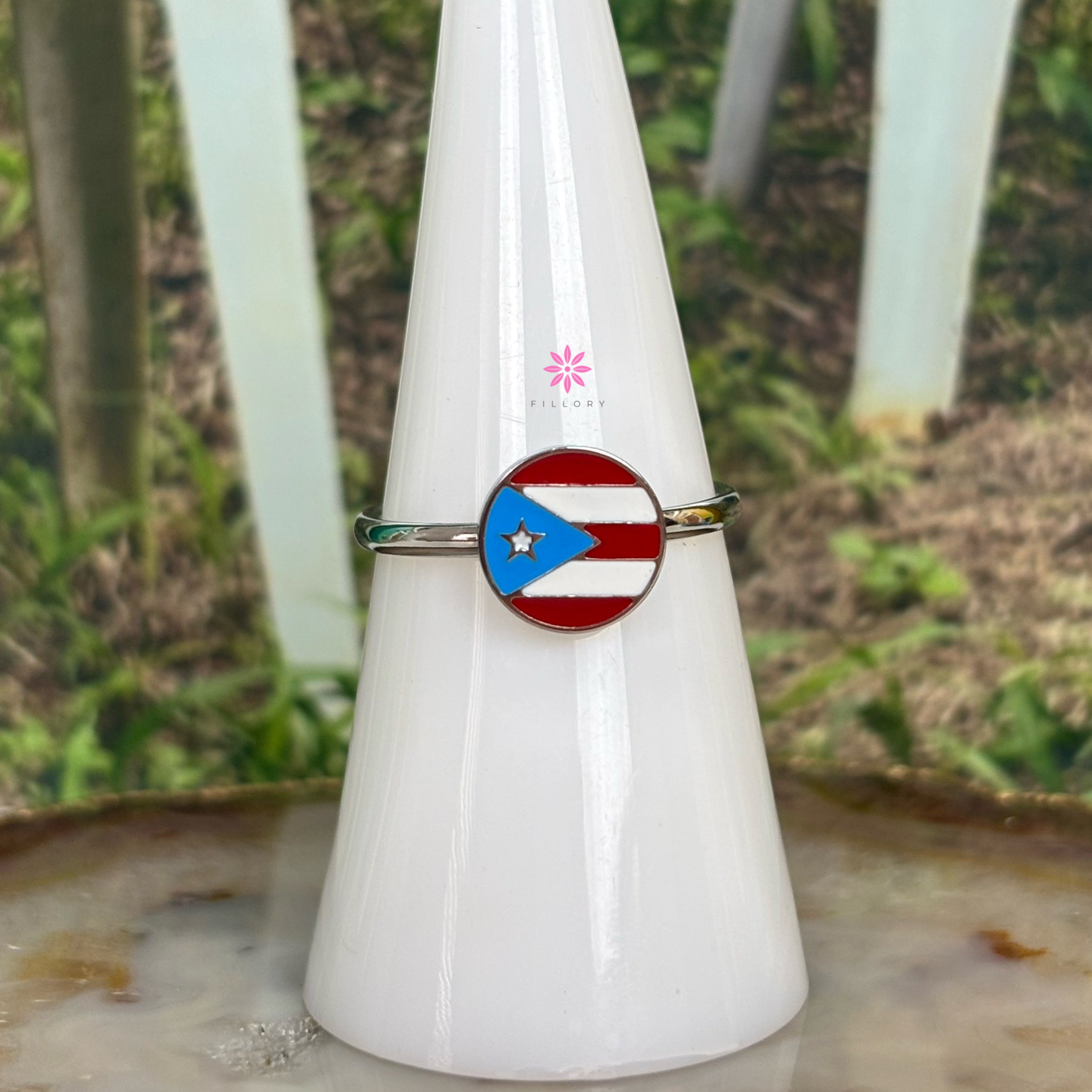 PR Flag Enamel Ring