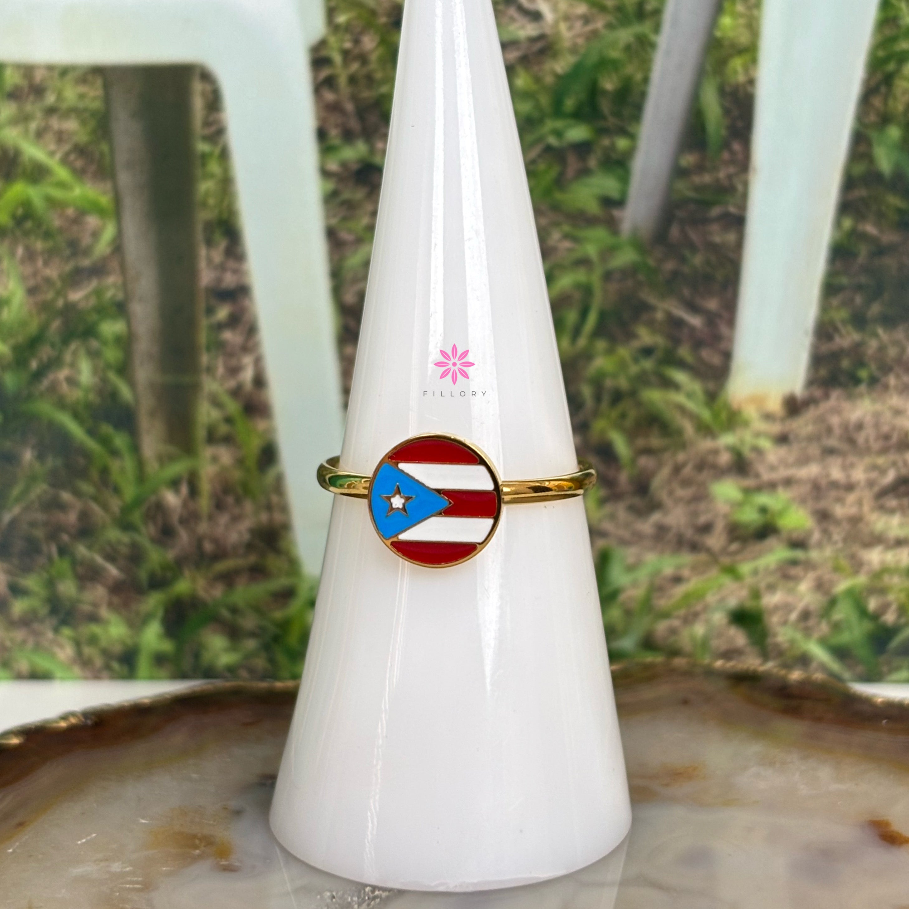 PR Flag Enamel Ring