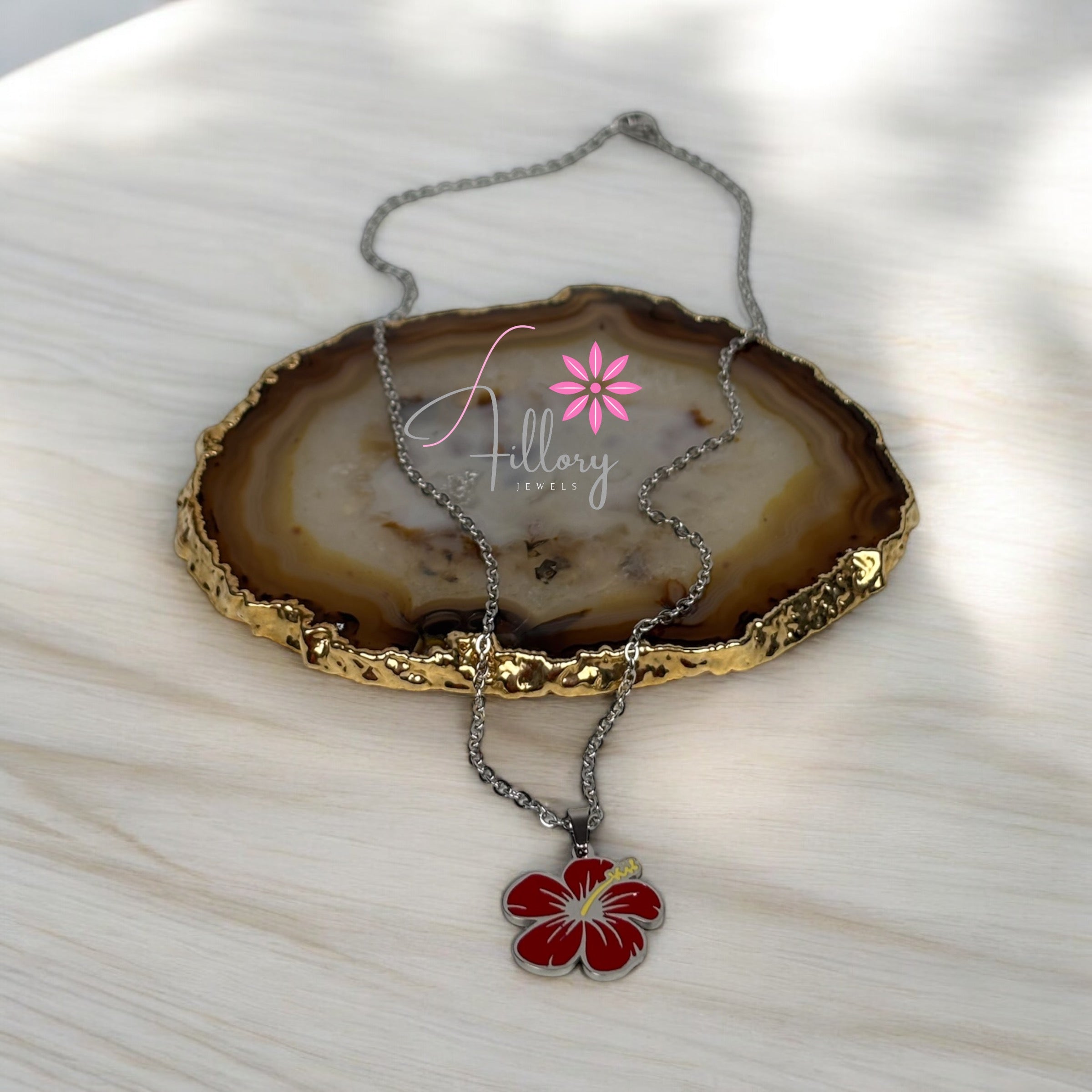 Maga Flower PR Enamel Necklace