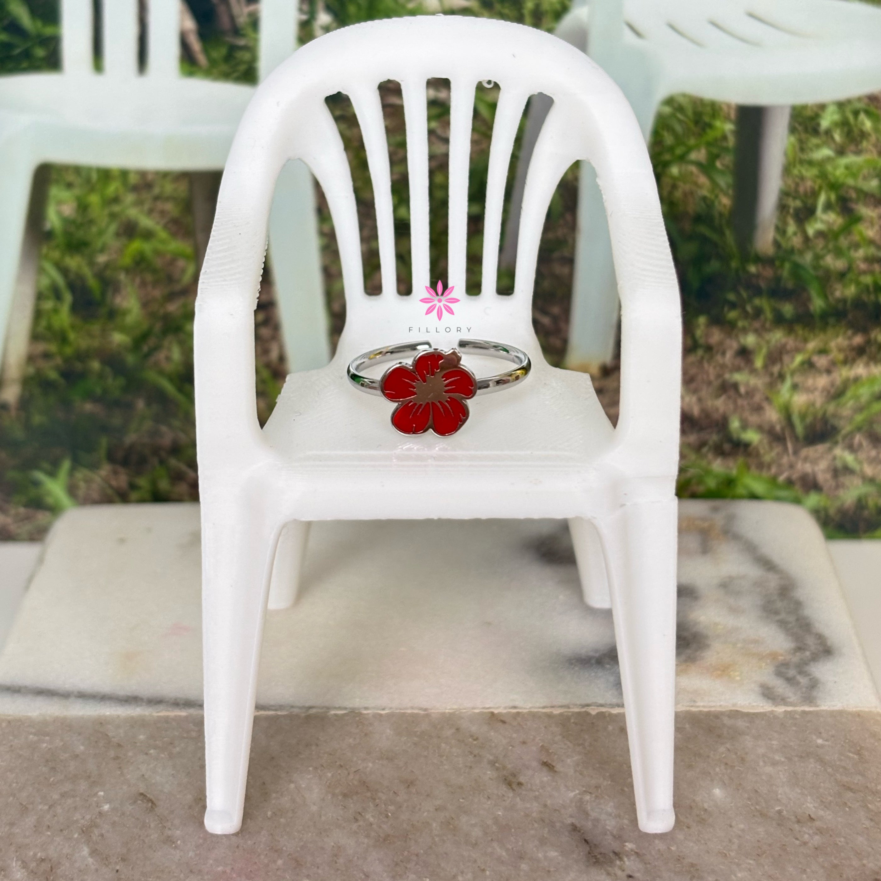 Maga Flower PR Enamel Ring