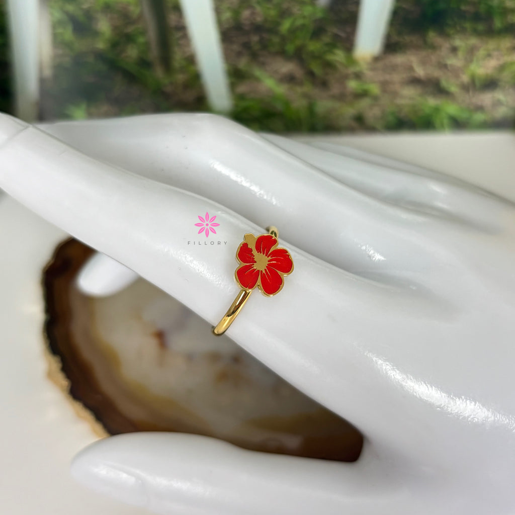 Maga Flower PR Enamel Ring