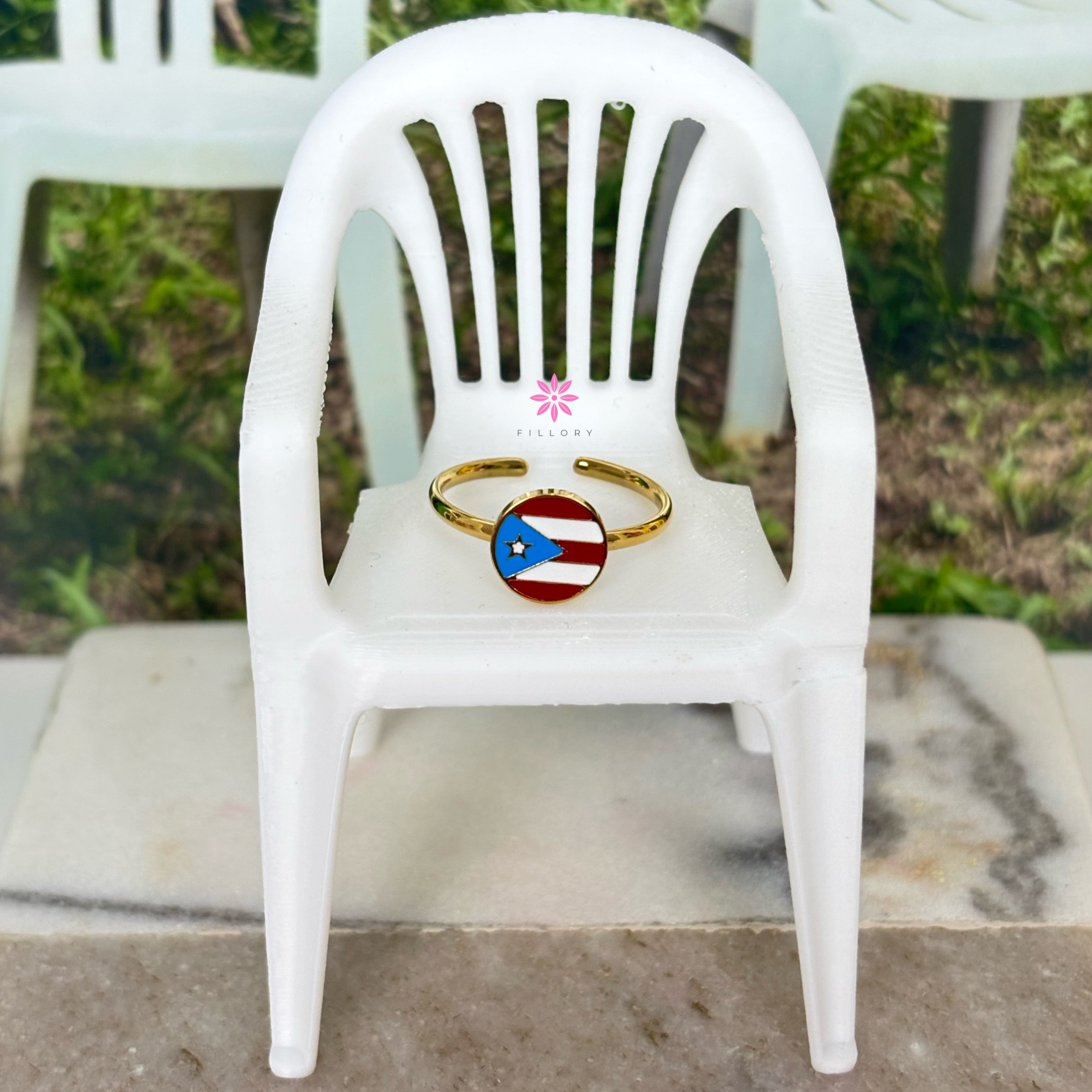 PR Flag Enamel Ring